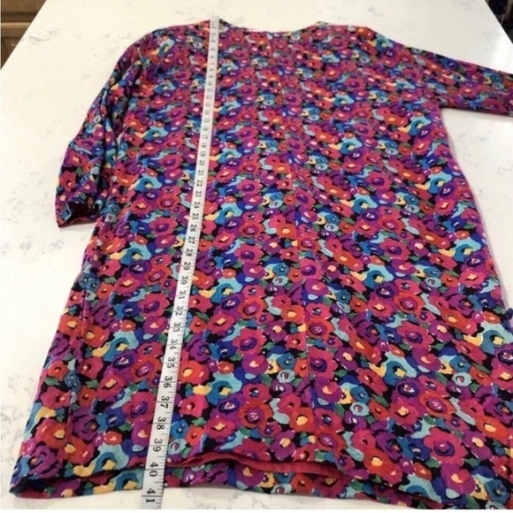 Vintage Carolyne Barton multi color long sleeve dress - Picture 8 of 12